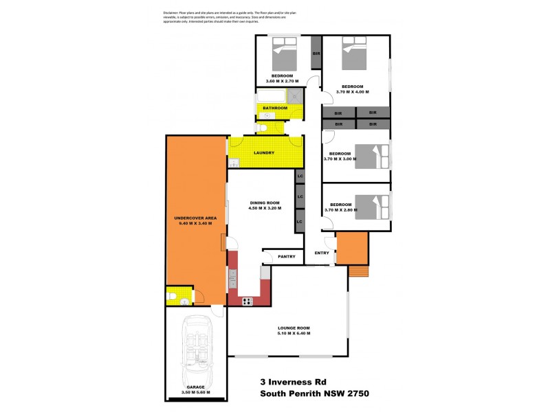 3 Inverness Road, South Penrith NSW 2750 Floorplan