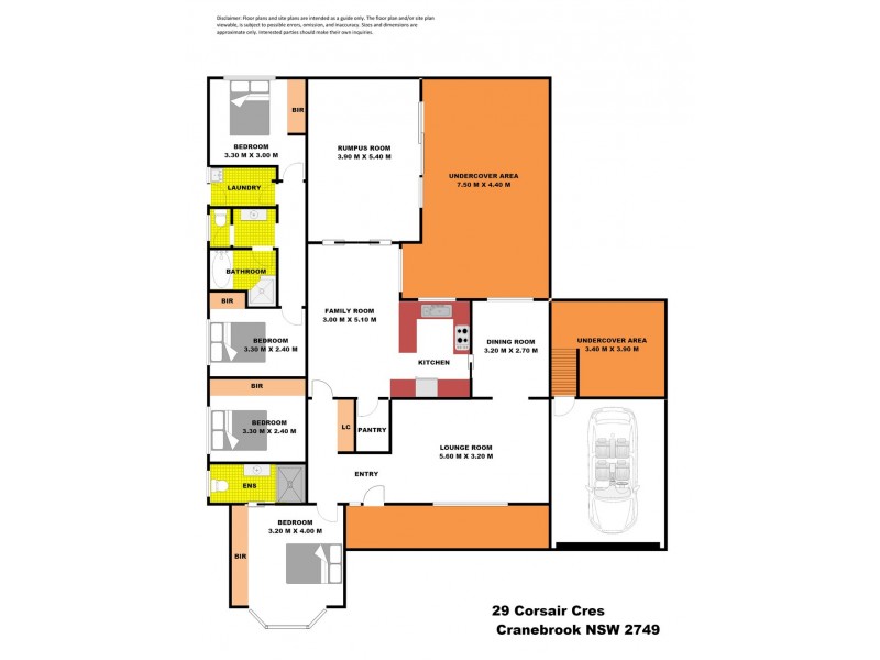 29 Corsair Crescent, Cranebrook NSW 2749 Floorplan