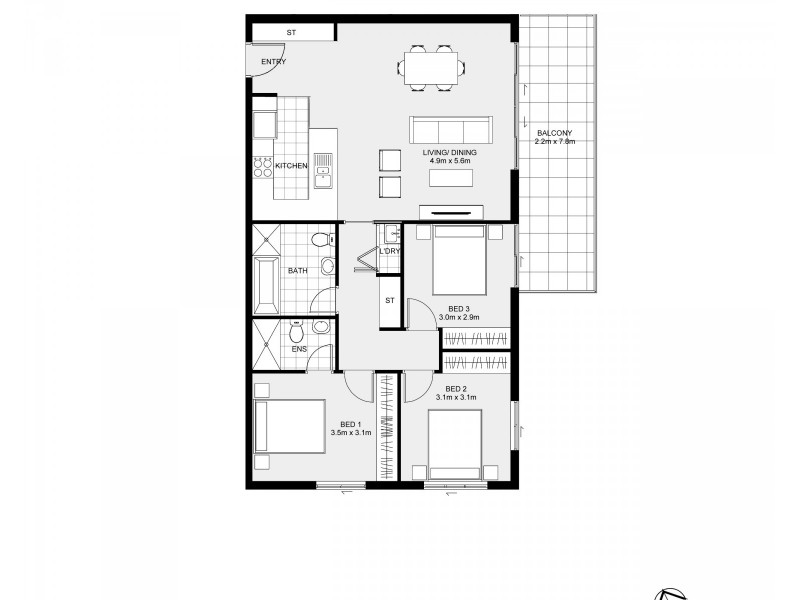 55/144 High Street, Penrith NSW 2750 Floorplan