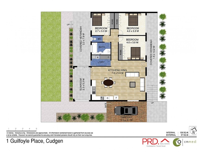 2/1 Guilfoyle Place, Cudgen NSW 2487 Floorplan