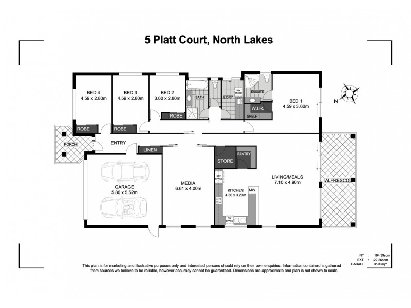 5 Platt Court, Mango Hill QLD 4509 Floorplan