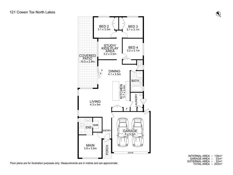 121 Cowen Terrace, North Lakes QLD 4509 Floorplan