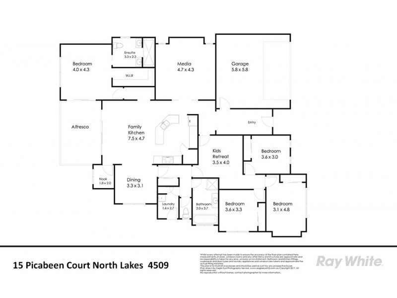 15 Picabeen Court, North Lakes QLD 4509 Floorplan