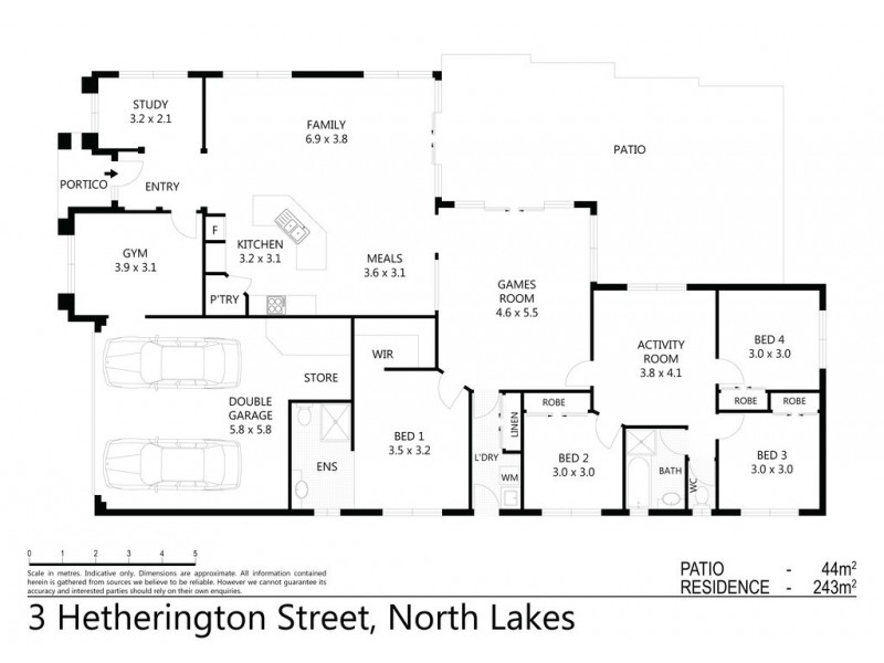 3 Hetherington Street, North Lakes QLD 4509 Floorplan