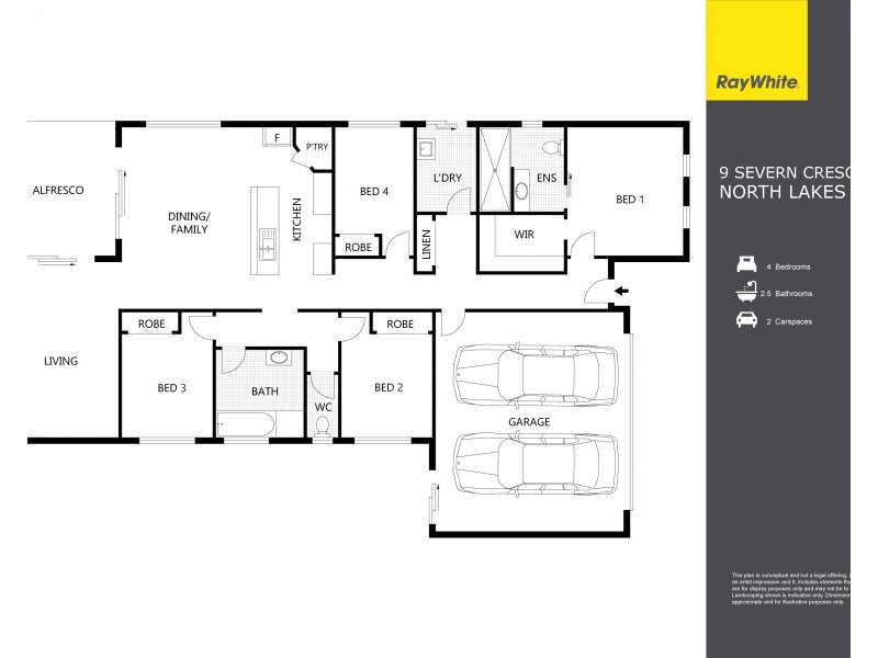 9 Severn Crescent, North Lakes QLD 4509 Floorplan
