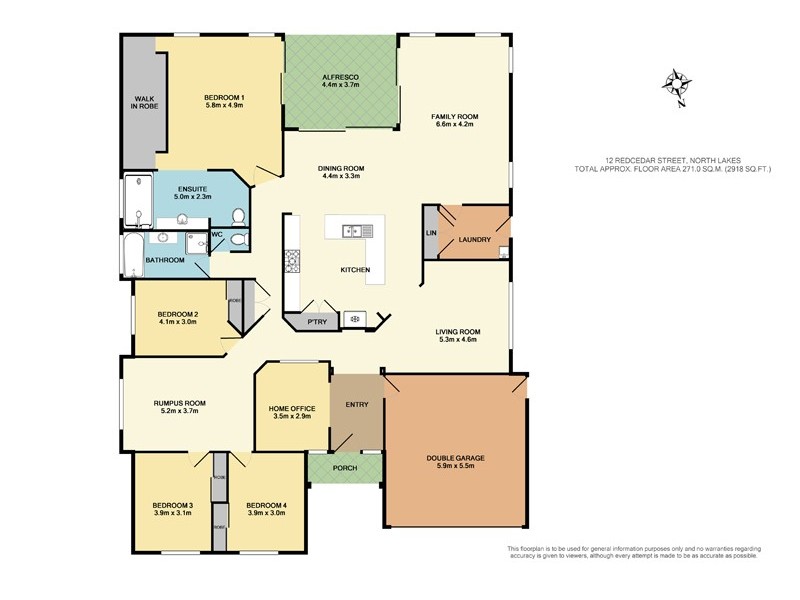 12 Redcedar Street, North Lakes QLD 4509 Floorplan