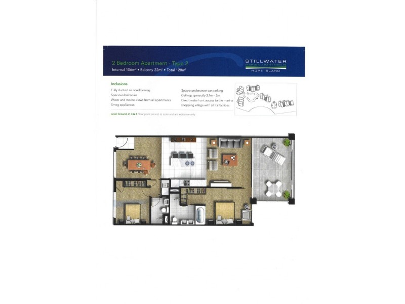 1762/1 Rialto Quay Drive, Stillwater Apartments, Hope Island QLD 4212 Floorplan