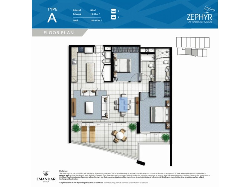 303/15 Compass Drive, Biggera Waters QLD 4216 Floorplan