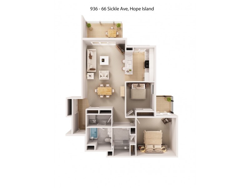 936/64 Sickle Avenue, Hope Island QLD 4212 Floorplan