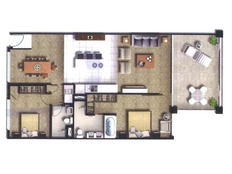 1788/1 Rialto Quay Drive ‘Stillwater Apartments’, Hope Island QLD 4212 Floorplan