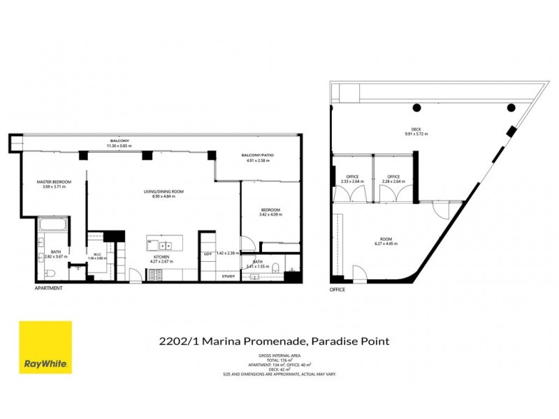 2202/1 Marina Promenade, Paradise Point QLD 4216 Floorplan