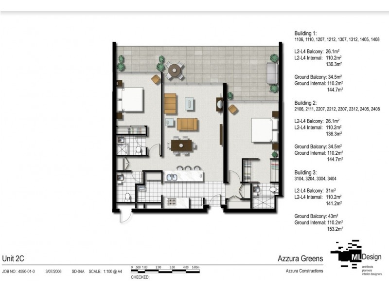 2207/2 Activa Way, Hope Island QLD 4212 Floorplan