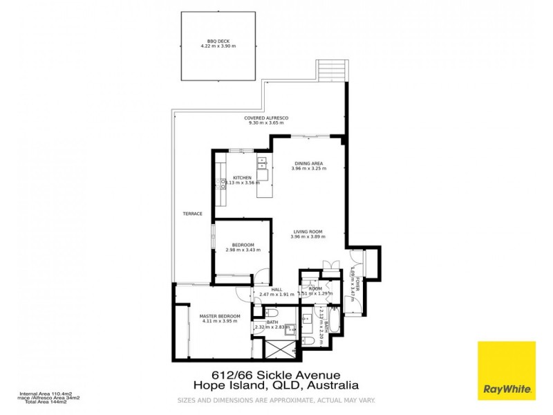 612/64 Sickle Avenue, Hope Island QLD 4212 Floorplan