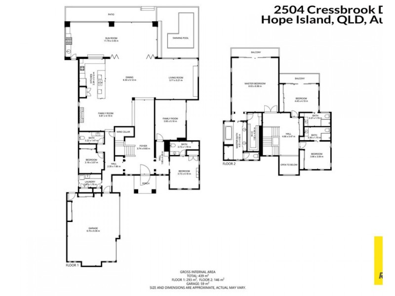 2504 Cressbrook Drive, Hope Island QLD 4212 Floorplan
