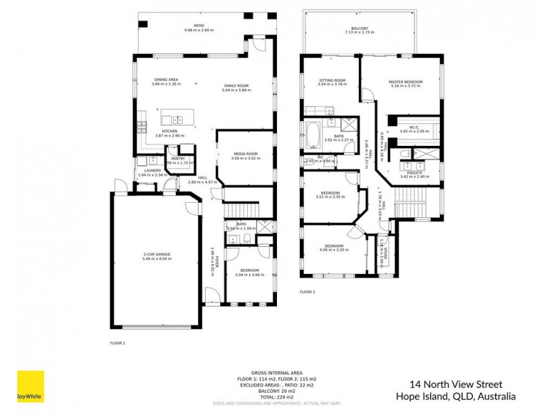 14 North View Street, Hope Island QLD 4212 Floorplan