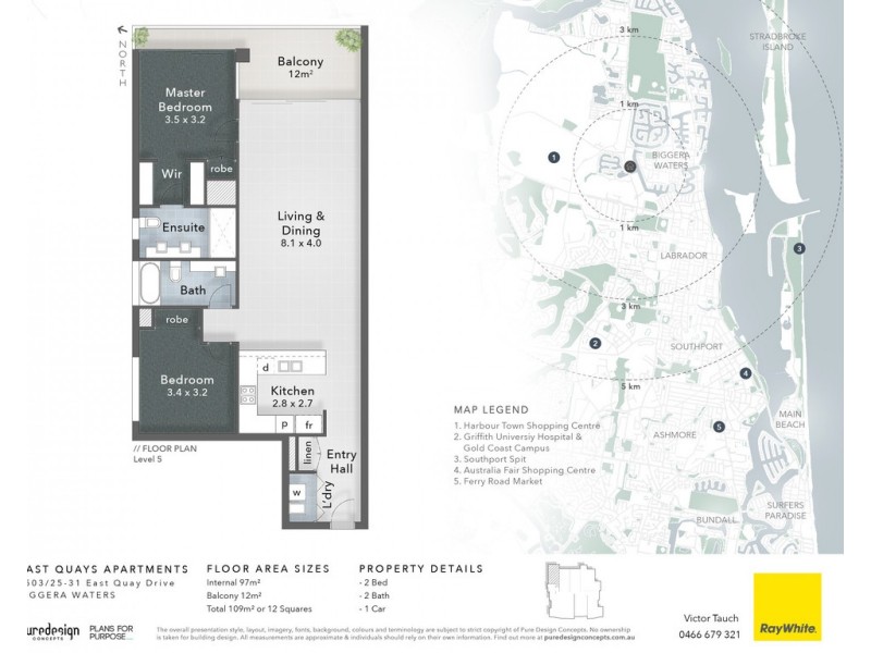 2503/25-31 East Quay Drive, Biggera Waters QLD 4216 Floorplan