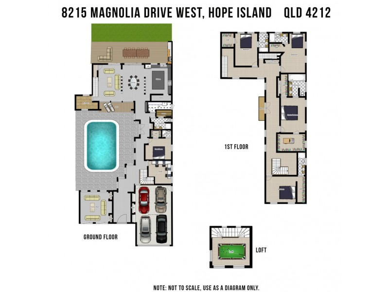 8215 Magnolia Drive West, Hope Island QLD 4212 Floorplan