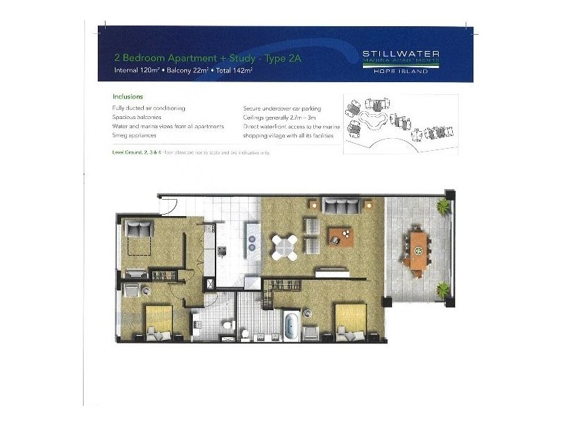 1801 Rialto Quay Drive, Stillwater Apartments, Hope Island QLD 4212 Floorplan