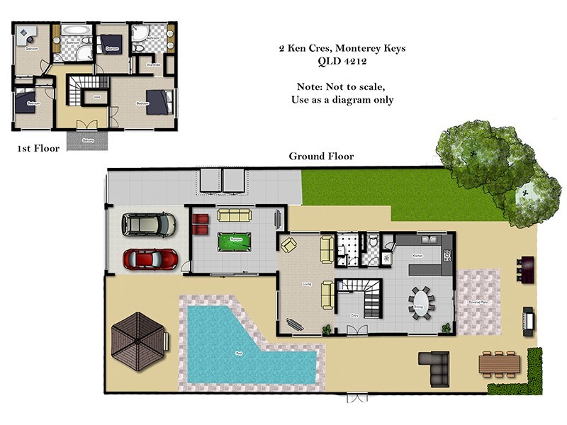 2 Ken Crescent Monterey Keys, Helensvale QLD 4212 Floorplan