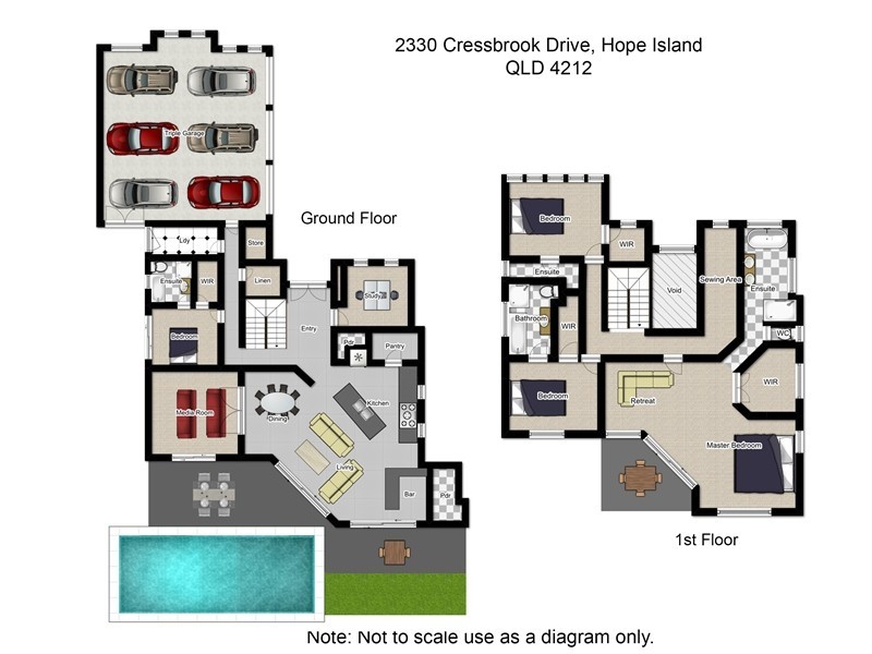 2330 Cressbrook Drive, Hope Island QLD 4212 Floorplan