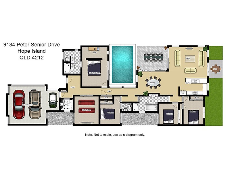 9134 Peter Senior Drive, Hope Island QLD 4212 Floorplan