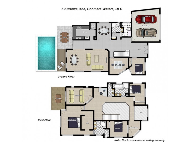 6 Kurrewa Lane, Coomera Waters QLD 4209 Floorplan