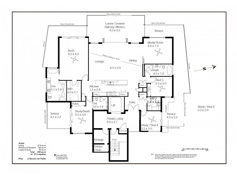 Penthouse 341/ 3-5 Pendraat Parade ‘Ilanah Aqua’, Hope Island QLD 4212 Floorplan