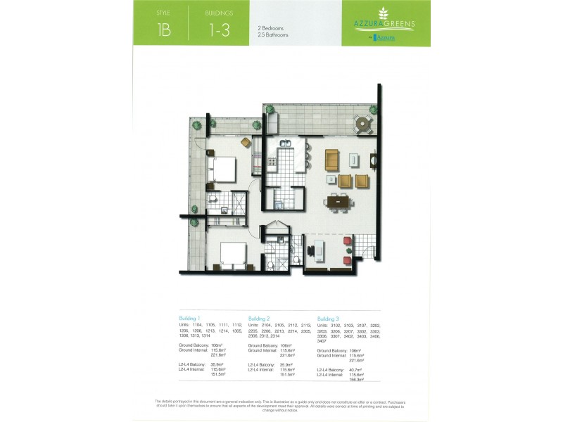 2113/2 Activa Way, Azzura Greens, Hope Island QLD 4212 Floorplan