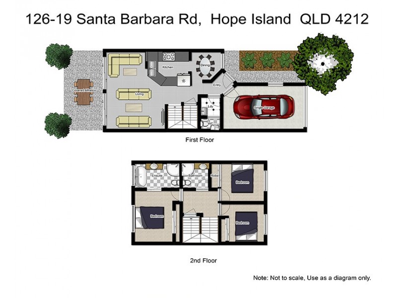126/19 Santa Barbara Road, Hope Island QLD 4212 Floorplan
