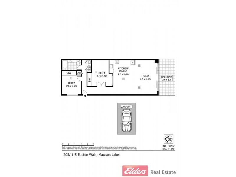 205/1-5 Euston Walk, Mawson Lakes SA 5095 Floorplan