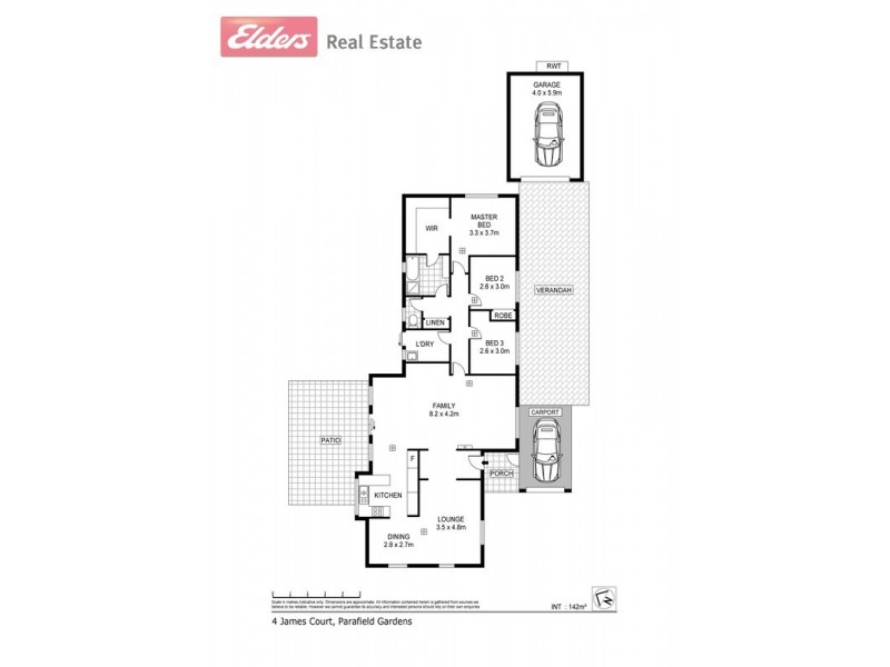 4 James Court, Parafield Gardens SA 5107 Floorplan