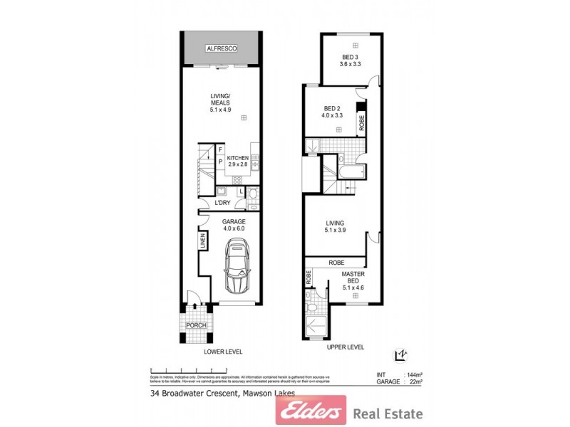 34 Broadwater Crescent, Mawson Lakes SA 5095 Floorplan