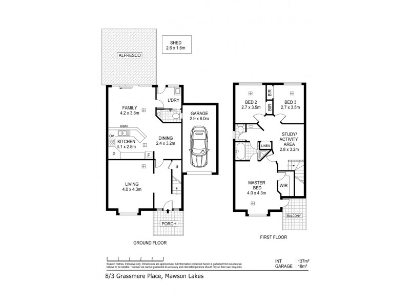 8/3 Grassmere Place, Mawson Lakes SA 5095 Floorplan