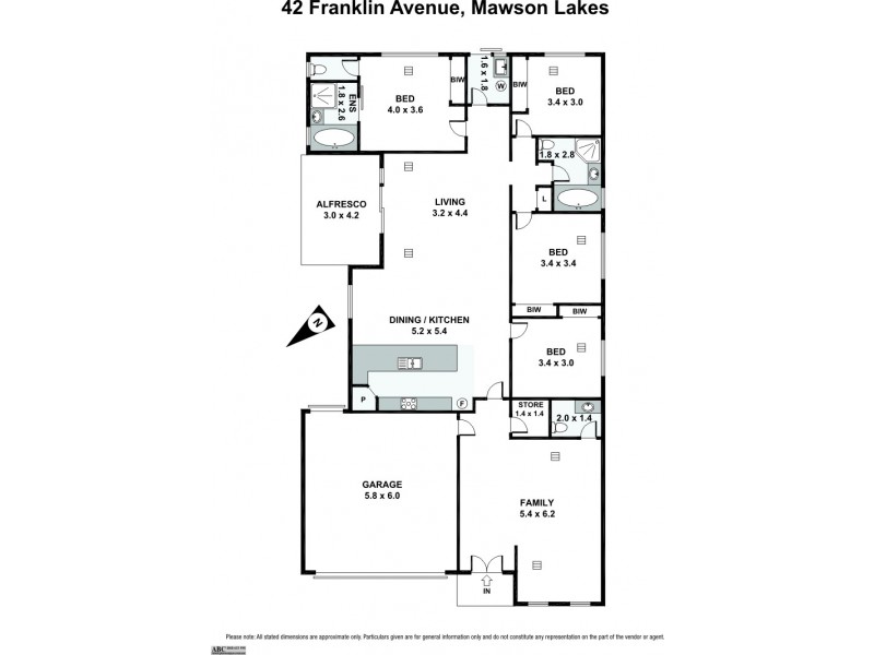 42 Franklin Avenue, Mawson Lakes SA 5095 Floorplan