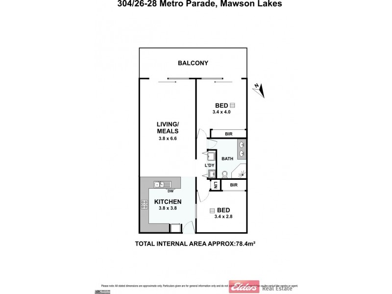 304/26-28 Metro Parade, Mawson Lakes SA 5095 Floorplan