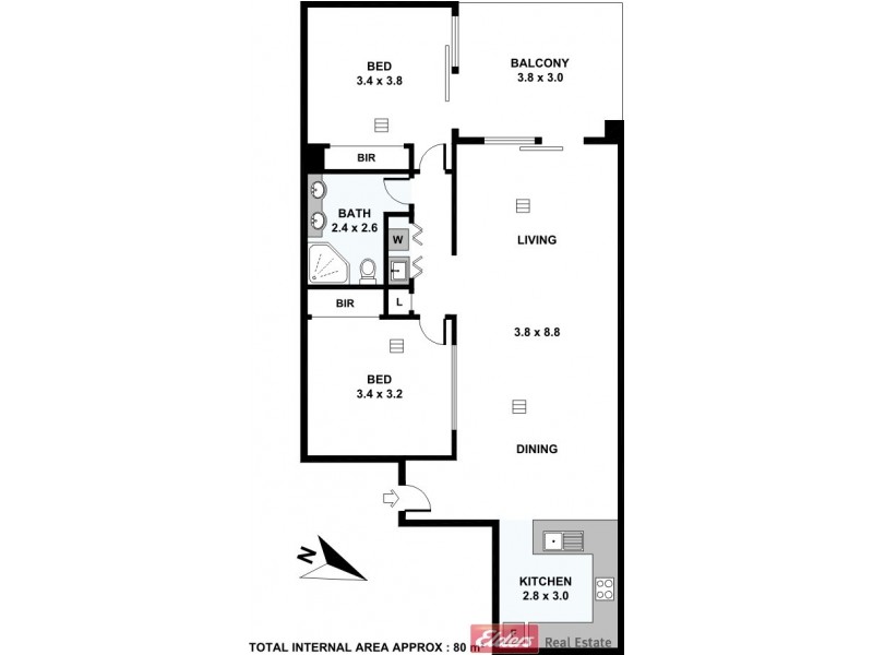 206/26-28 Metro Parade, Mawson Lakes SA 5095 Floorplan