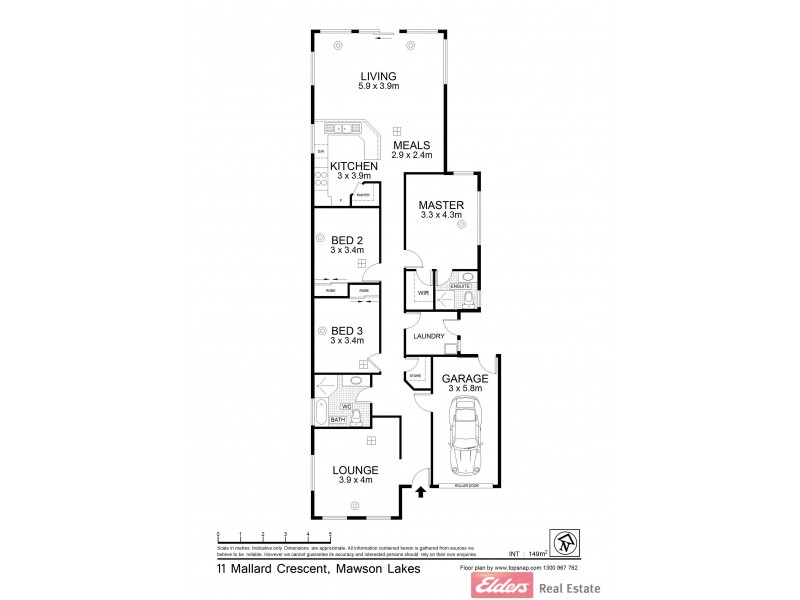 11 Mallard Crescent, Mawson Lakes SA 5095 Floorplan