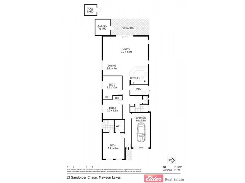 13 Sandpiper Chase, Mawson Lakes SA 5095 Floorplan