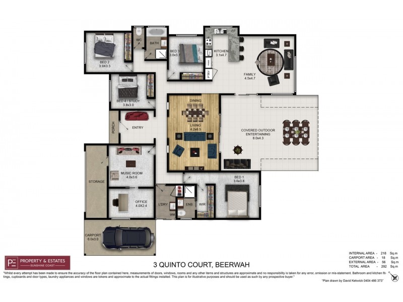 3 Quinto Court, Beerwah QLD 4519 Floorplan