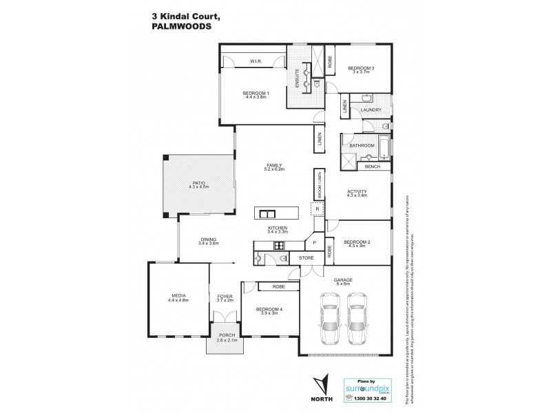 3 Kindal Court, Palmwoods QLD 4555 Floorplan