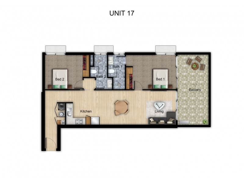 17/6-10 Whites Road, Petrie QLD 4502 Floorplan