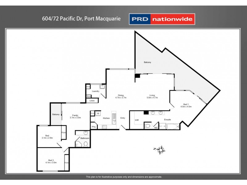 604/72 Pacific Drive, Port Macquarie NSW 2444 Floorplan