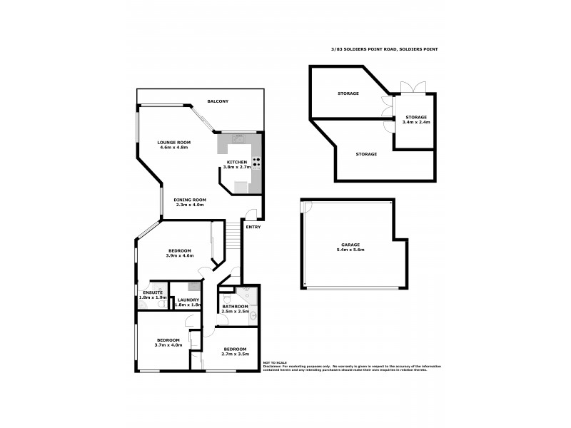 3/83 Soldiers Point Road, Soldiers Point NSW 2317 Floorplan
