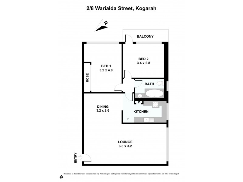 2/8 Warialda Street, Kogarah NSW 2217 Floorplan