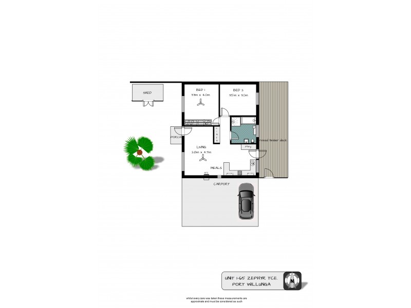 Unit  1 – 65 Zephyr Tce, Port Willunga SA 5173 Floorplan