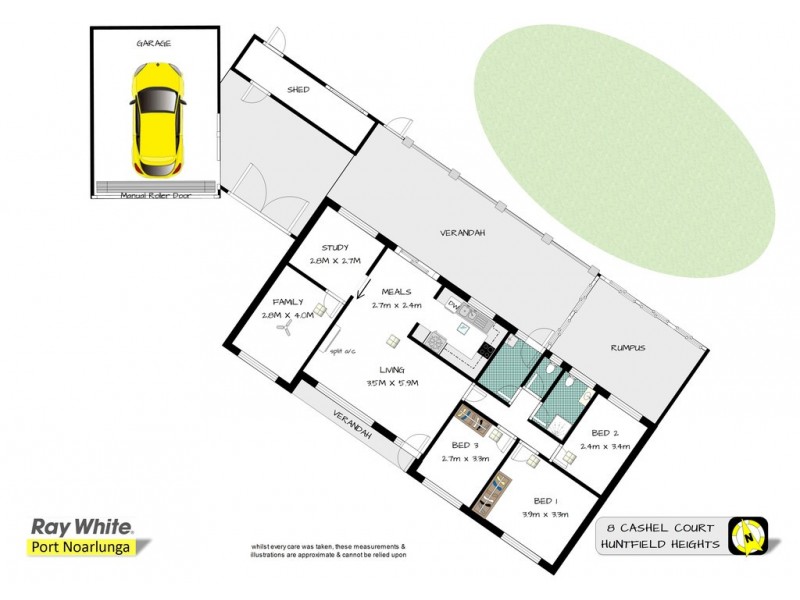8 Cashel Court, Huntfield Heights SA 5163 Floorplan