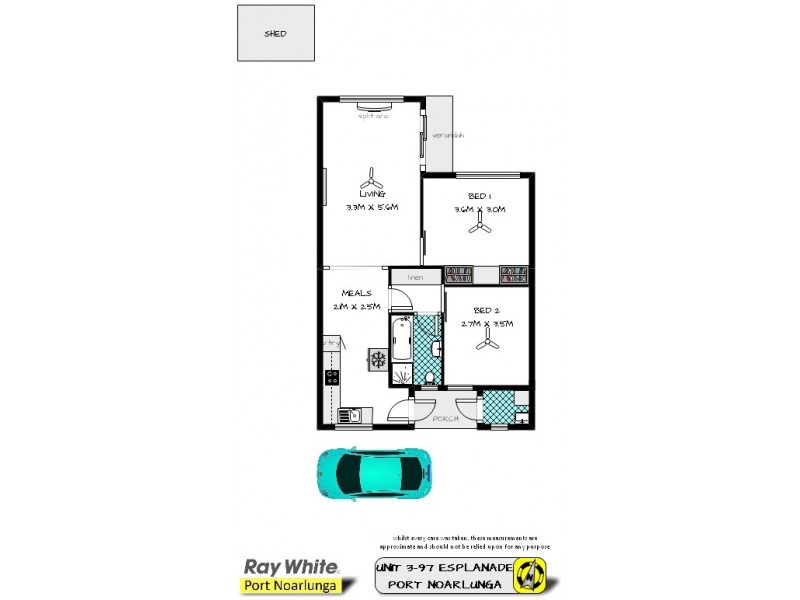 Unit 3, 97 Esplanade, Port Noarlunga SA 5167 Floorplan