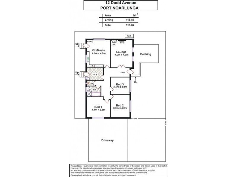 12 Dodd Avenue, Port Noarlunga SA 5167 Floorplan