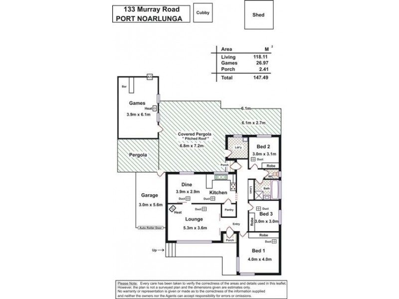 133 Murray Road, Port Noarlunga SA 5167 Floorplan
