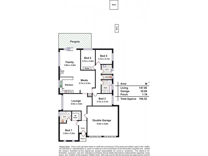 1 Stokes Court, Morphett Vale SA 5162 Floorplan